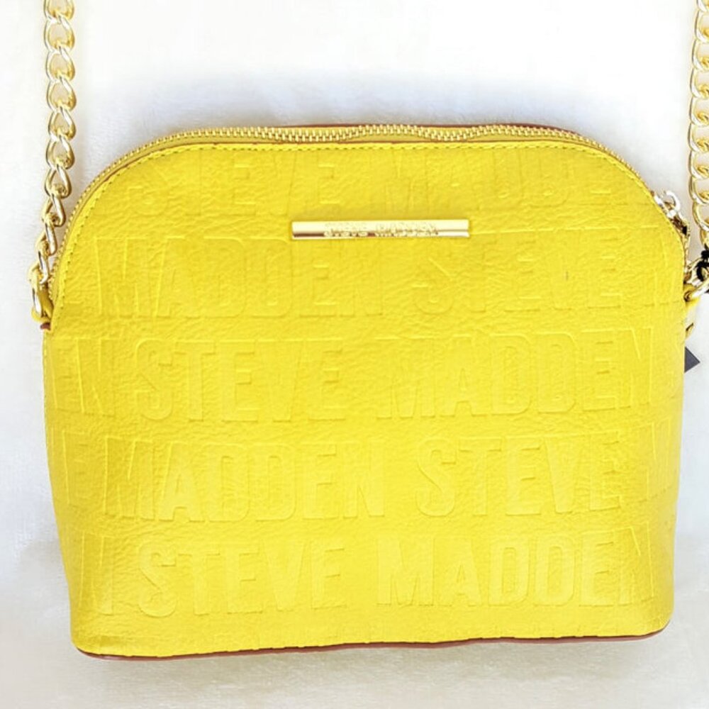 NWT Stunning Steve Madden Crossbody Bag in Citron (Yellow) - Picture 2 of 6